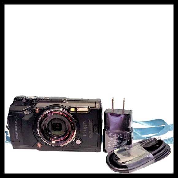 Olympus Tough TG-6 Digital Camera - Black Charger 16 GB SD Card - Picture 1 of 16